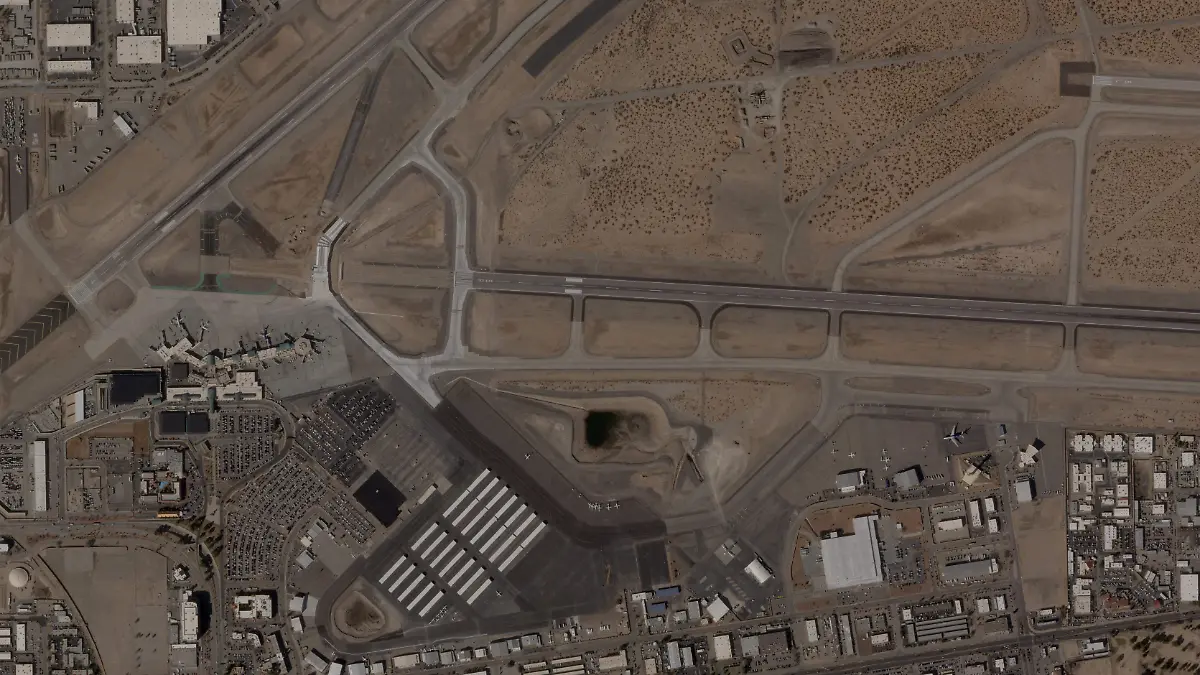 Imagen satelital del Aeropuerto Internacional de El Paso, Texas / Foto: Reuters